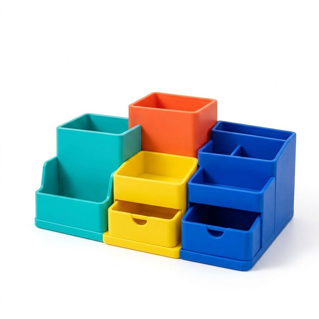 Colorful Modular Desktop Organizer Caddy