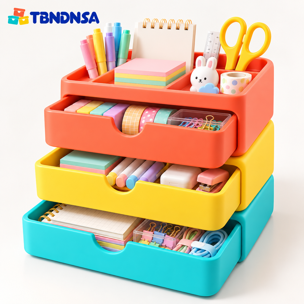 Stackable 3-Drawer Desk Organizer