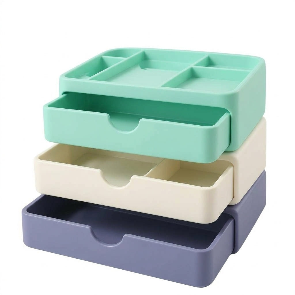 Stackable 3-Drawer Desk Organizer