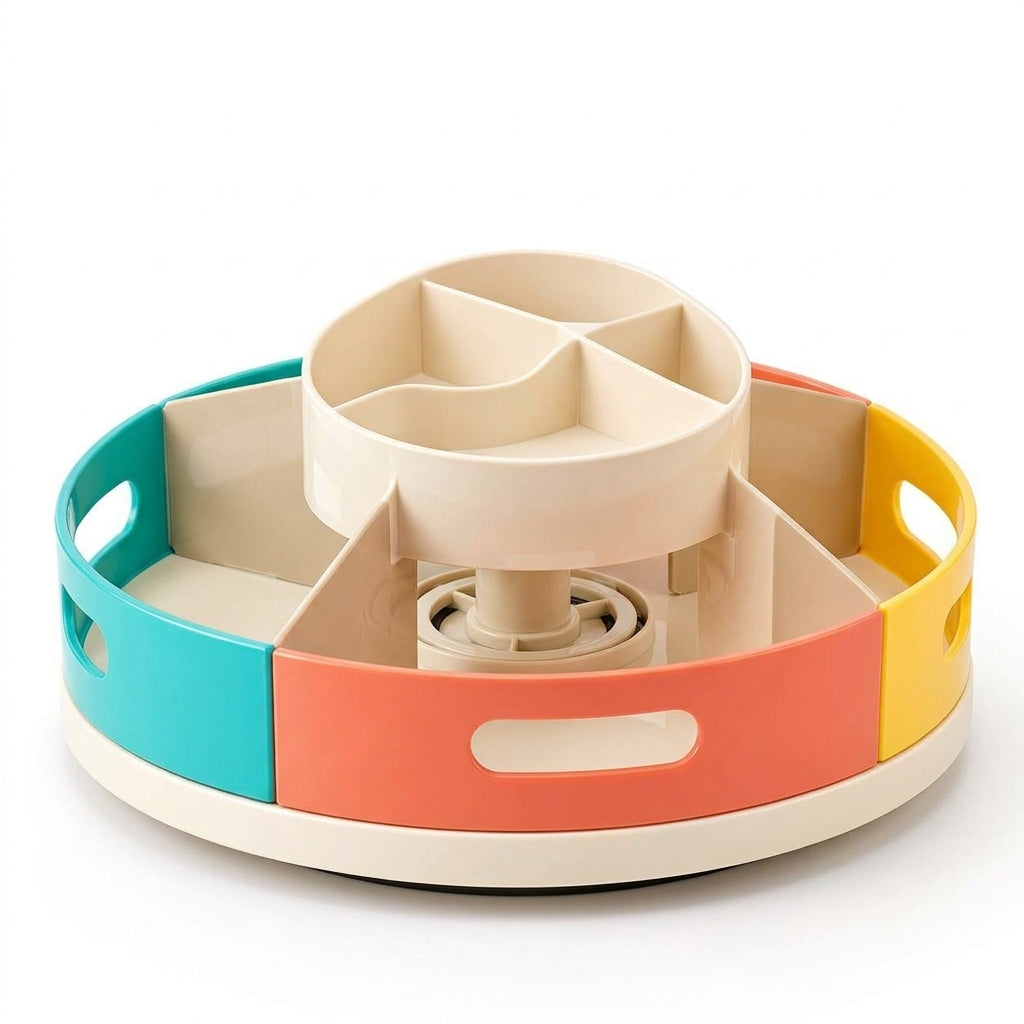 Divided Rotating Pantry Organizer Tray