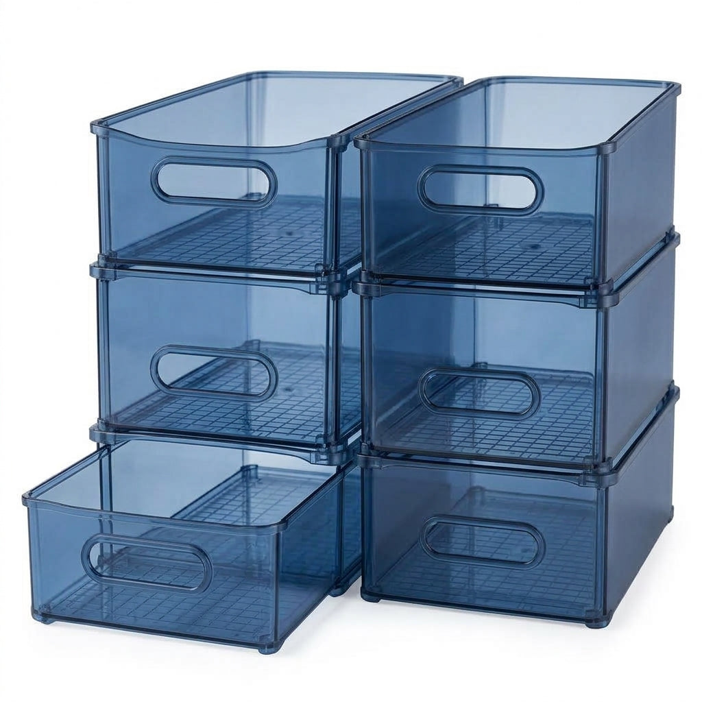 Stackable Clear Refrigerator Storage Bins